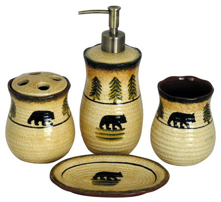 4 Piece Bear Bathroom Set